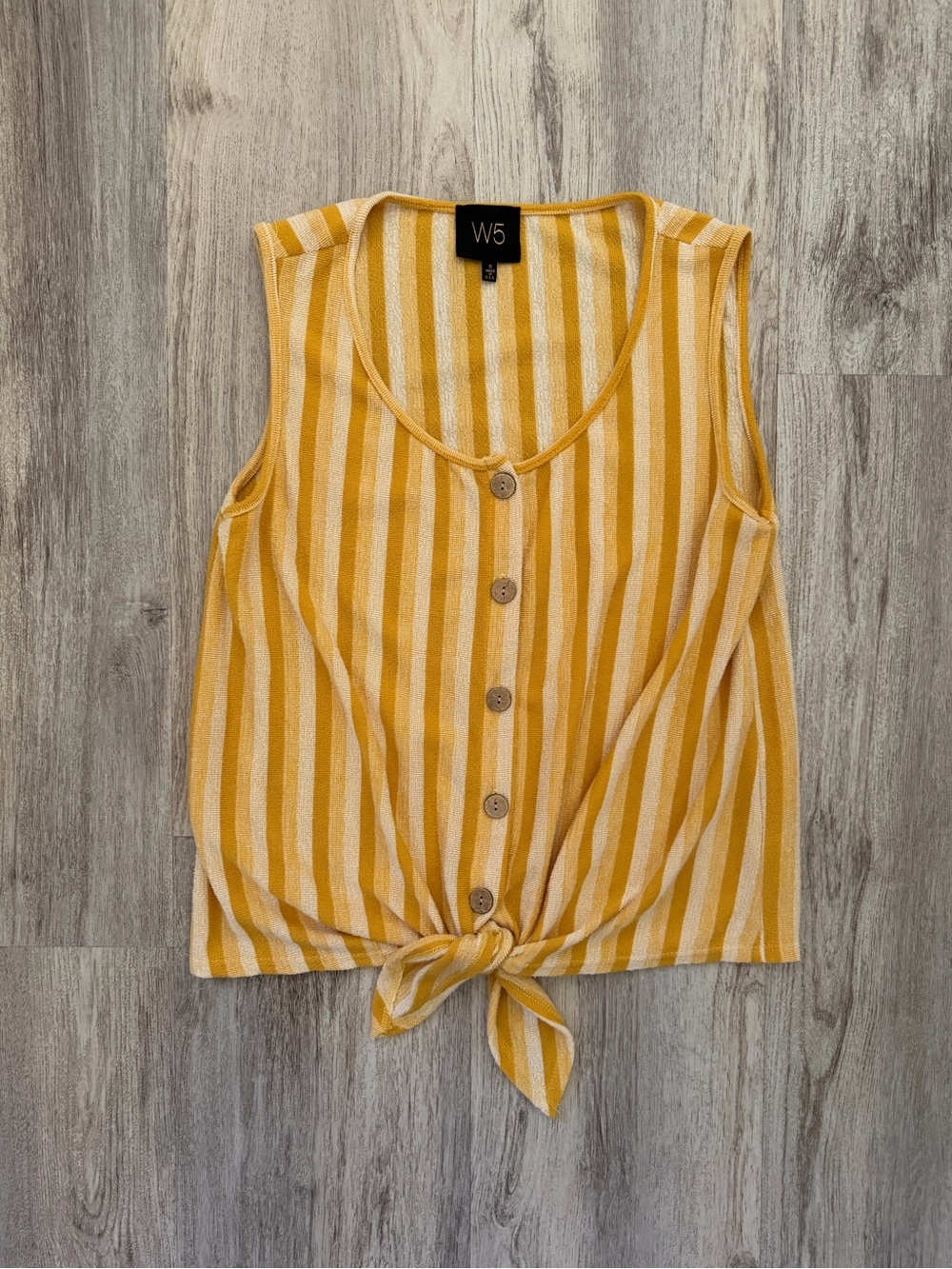 {W5} Tie-Front Sleeveless Top